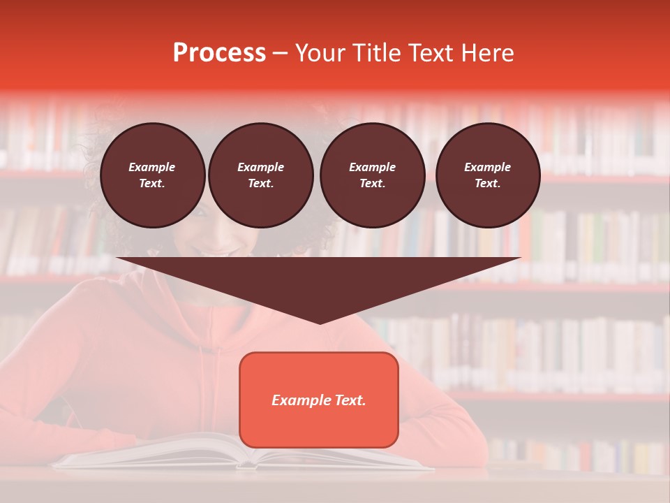 Indoors Student Curly Hair PowerPoint Template