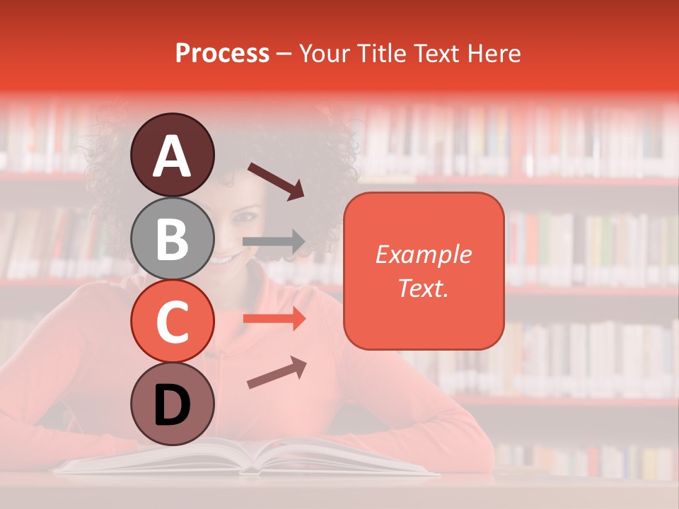 Indoors Student Curly Hair PowerPoint Template