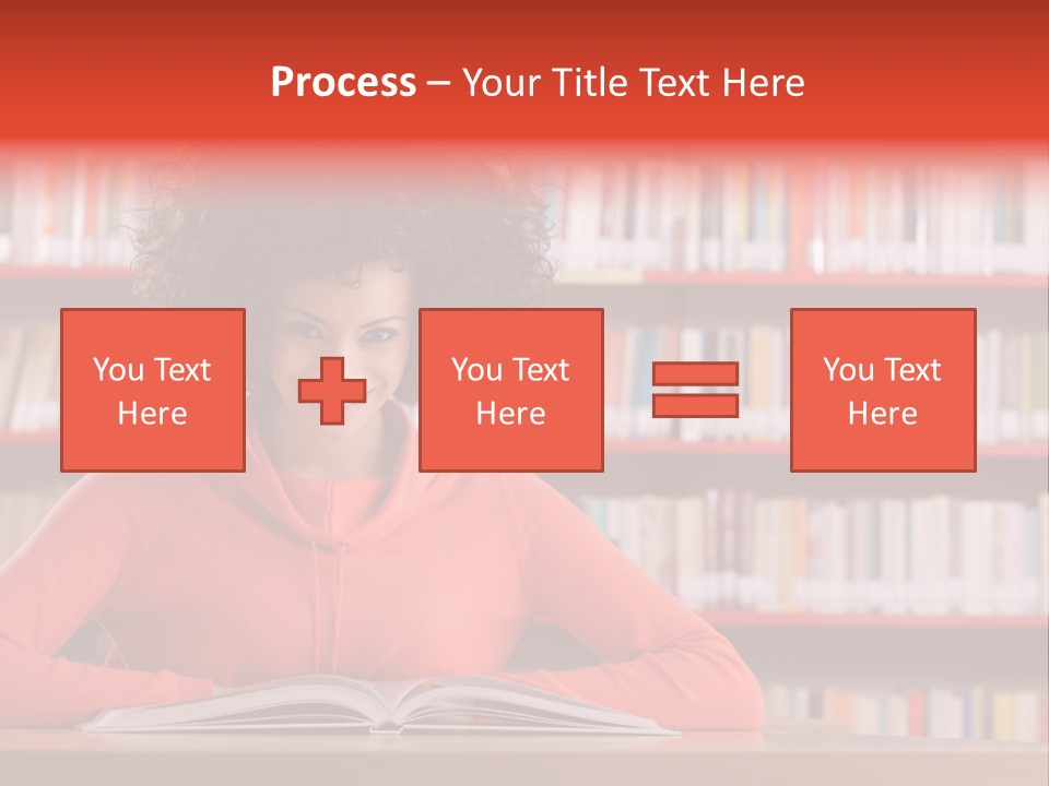 Indoors Student Curly Hair PowerPoint Template