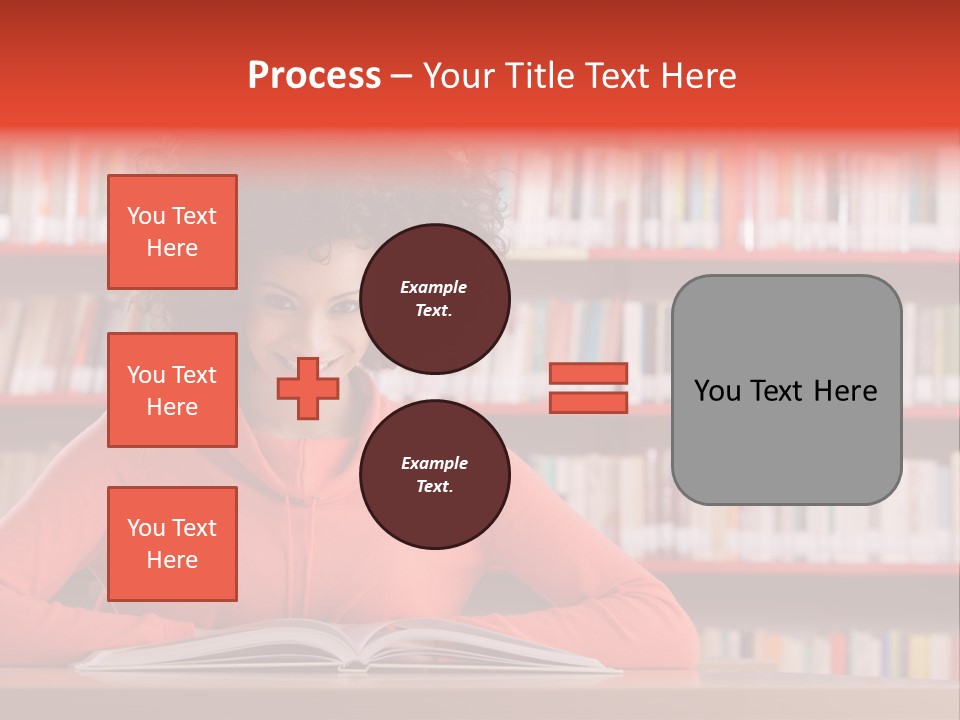 Indoors Student Curly Hair PowerPoint Template