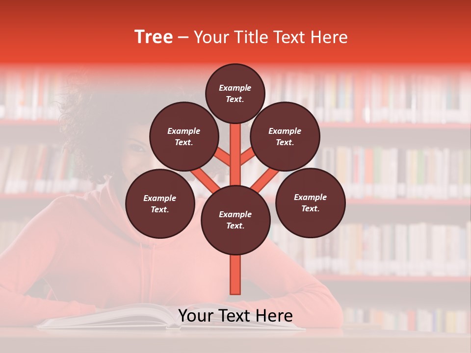 Indoors Student Curly Hair PowerPoint Template