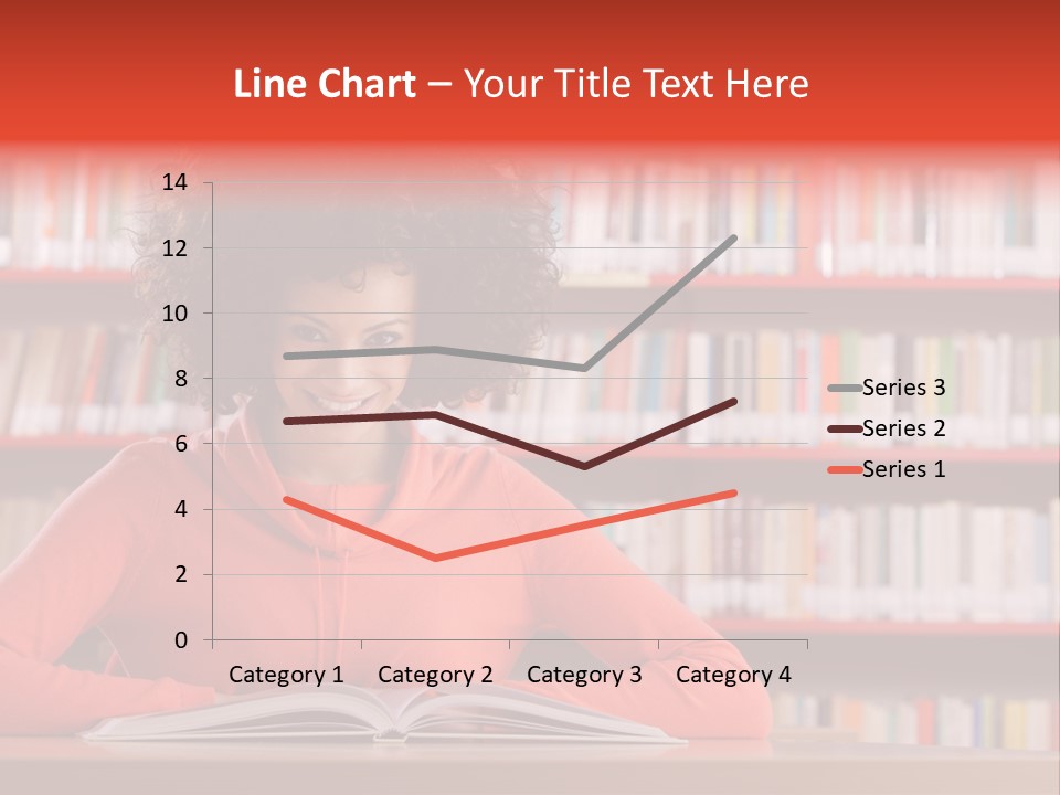 Indoors Student Curly Hair PowerPoint Template