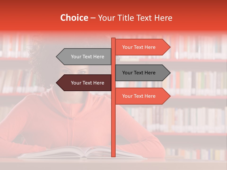 Indoors Student Curly Hair PowerPoint Template