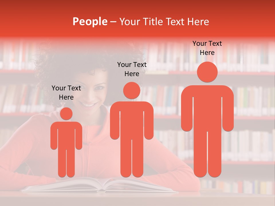 Indoors Student Curly Hair PowerPoint Template