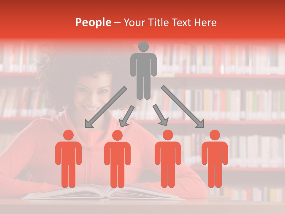 Indoors Student Curly Hair PowerPoint Template