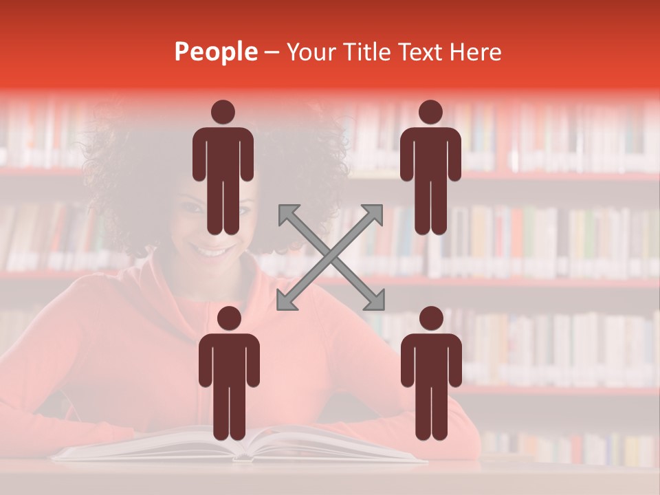 Indoors Student Curly Hair PowerPoint Template