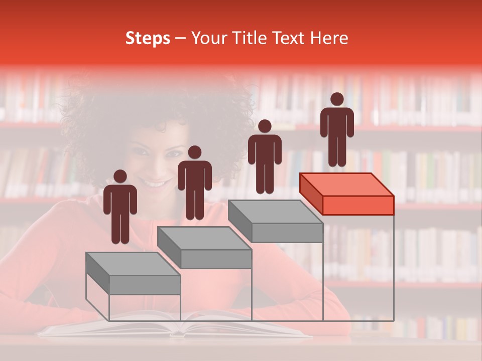 Indoors Student Curly Hair PowerPoint Template