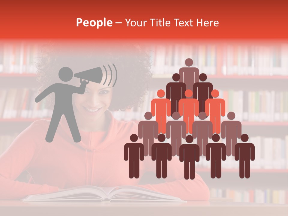 Indoors Student Curly Hair PowerPoint Template