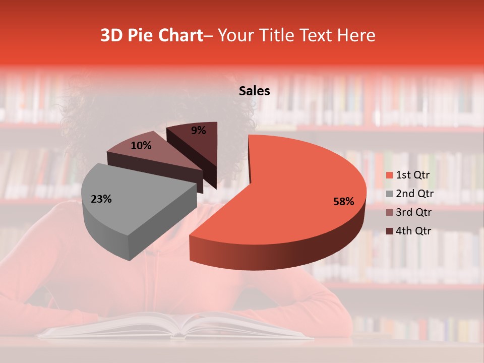 Indoors Student Curly Hair PowerPoint Template