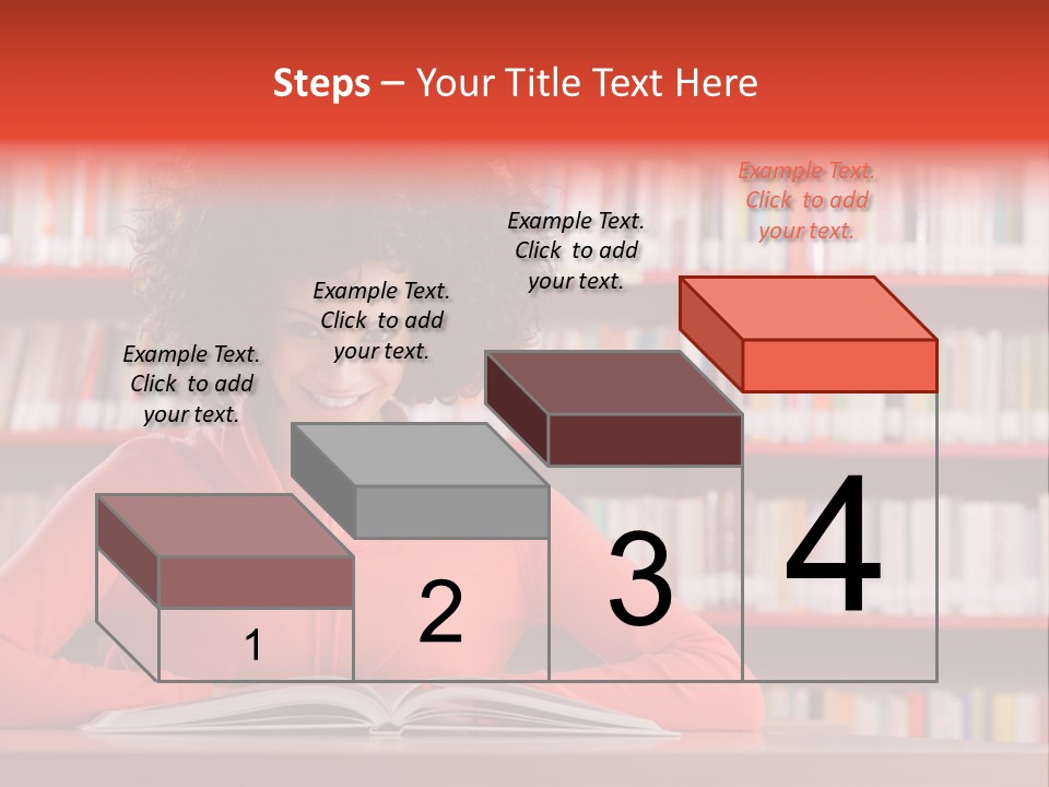 Indoors Student Curly Hair PowerPoint Template