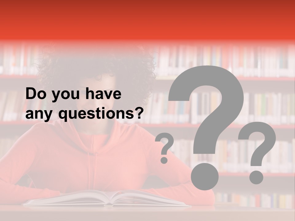 Indoors Student Curly Hair PowerPoint Template