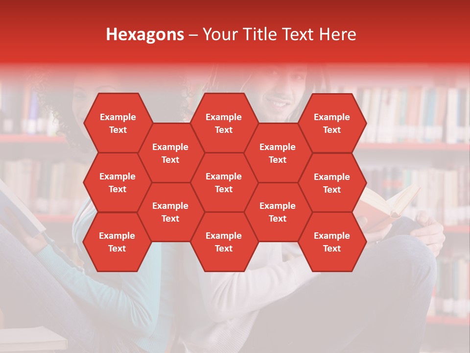 Library Male African Descent PowerPoint Template