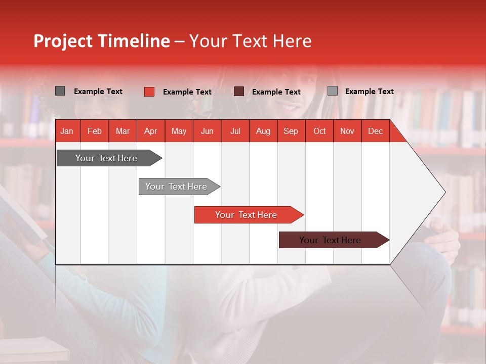 Library Male African Descent PowerPoint Template