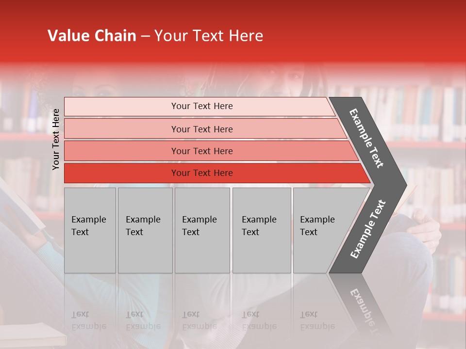 Library Male African Descent PowerPoint Template