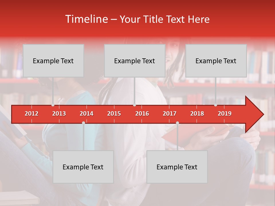 Library Male African Descent PowerPoint Template