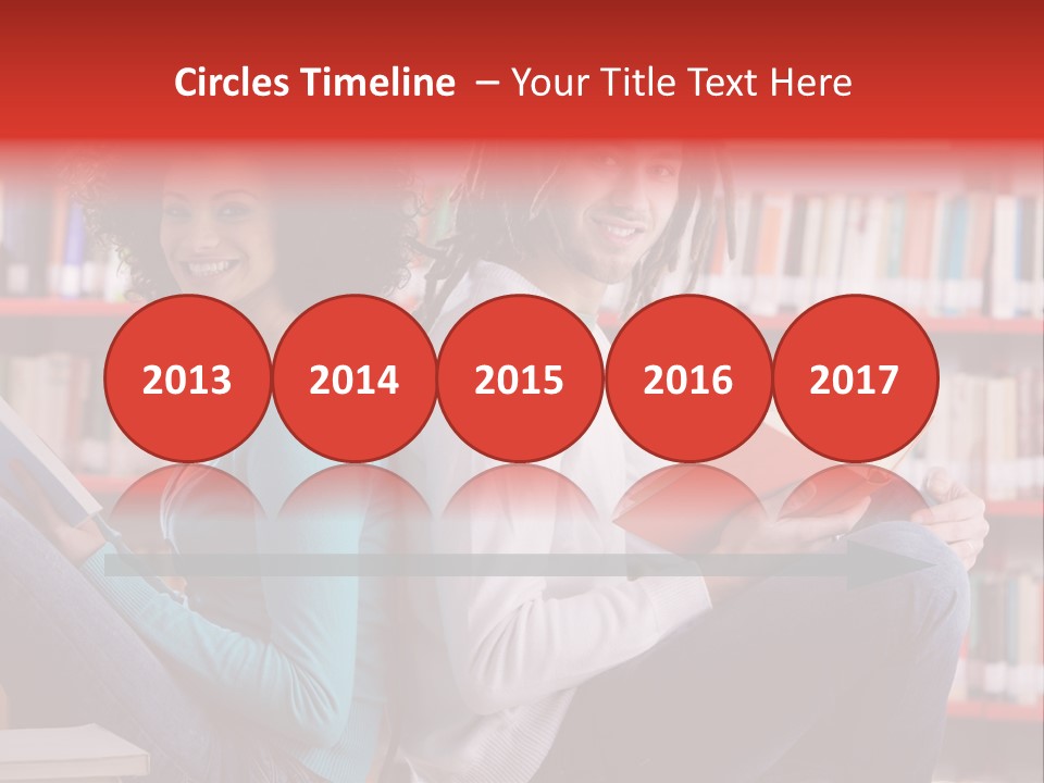 Library Male African Descent PowerPoint Template