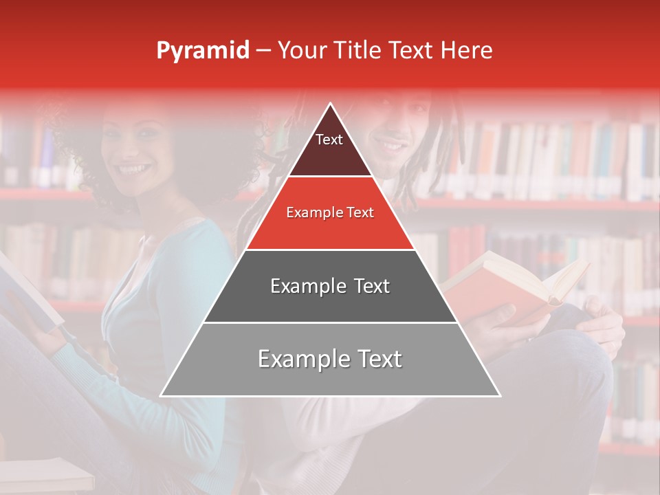 Library Male African Descent PowerPoint Template