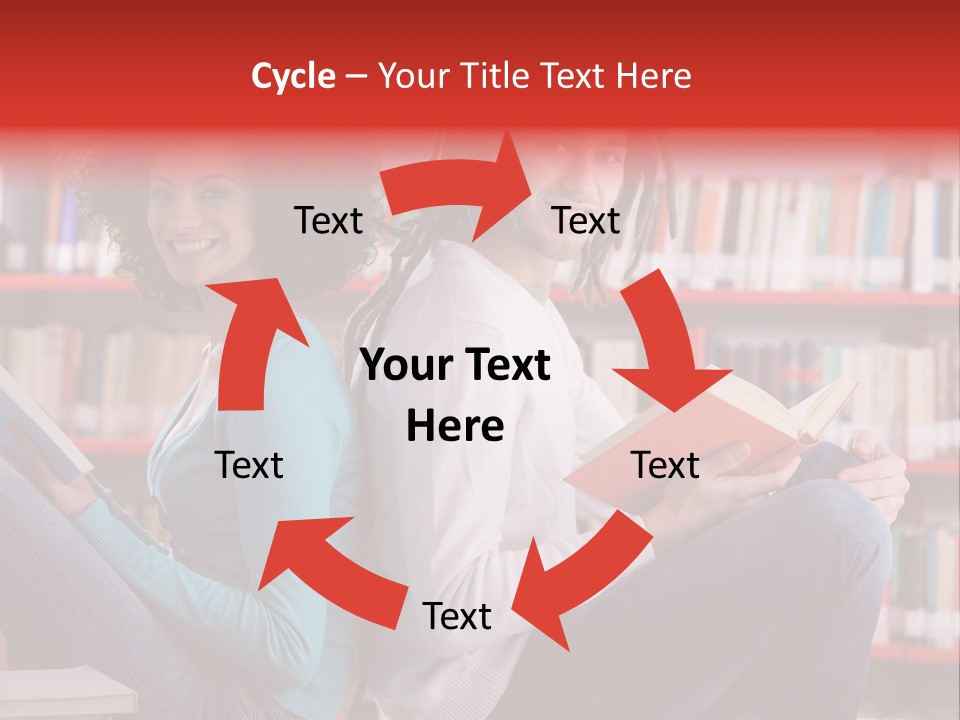 Library Male African Descent PowerPoint Template