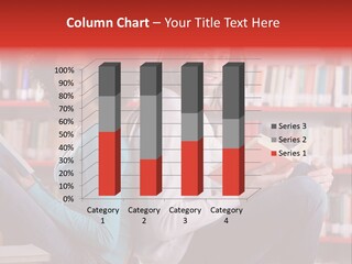 Library Male African Descent PowerPoint Template