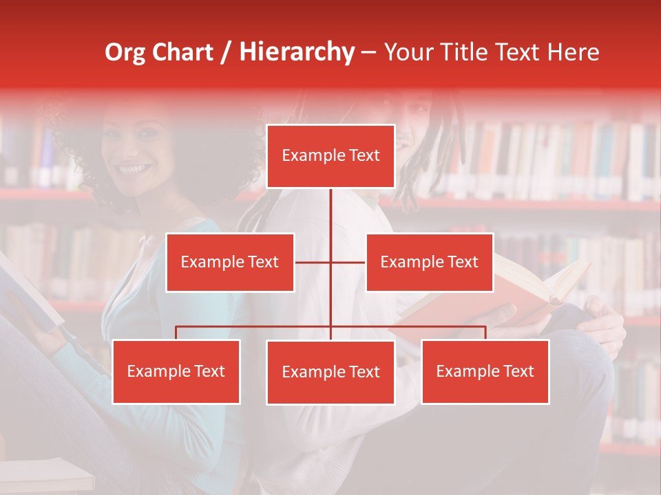 Library Male African Descent PowerPoint Template