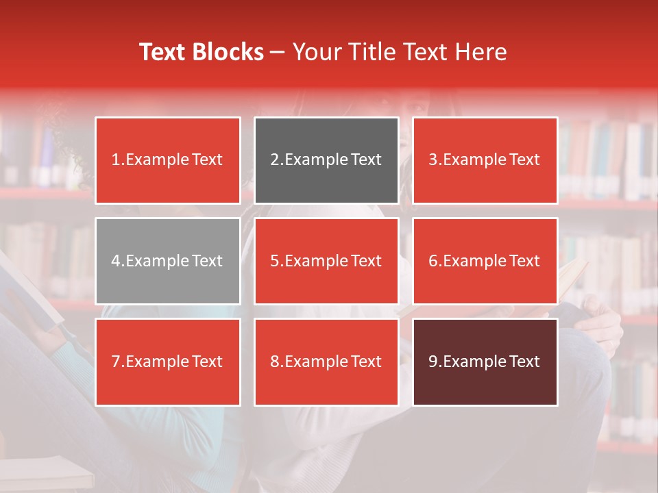 Library Male African Descent PowerPoint Template