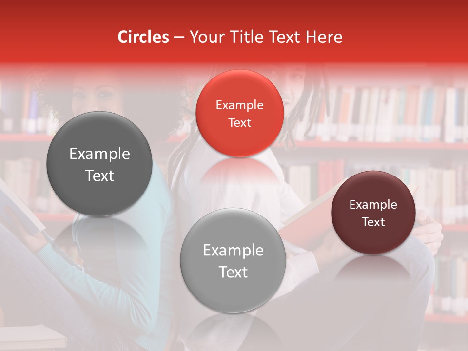 Library Male African Descent PowerPoint Template