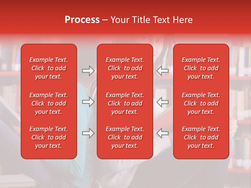 Library Male African Descent PowerPoint Template