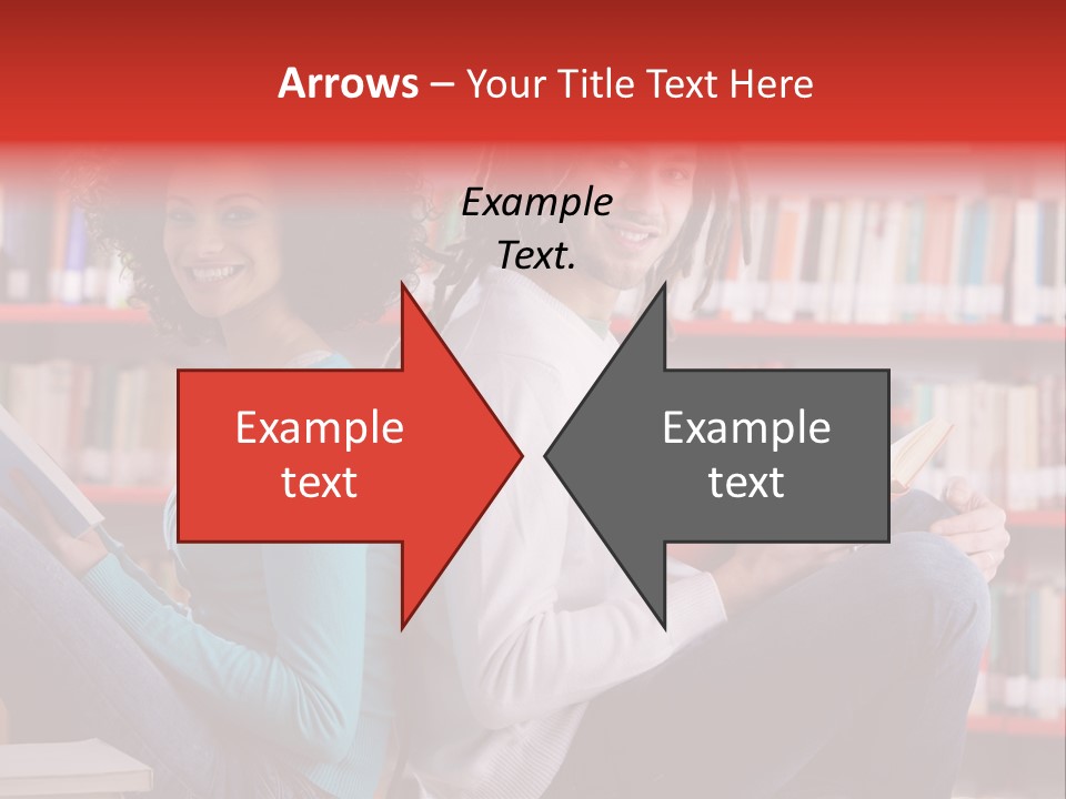 Library Male African Descent PowerPoint Template