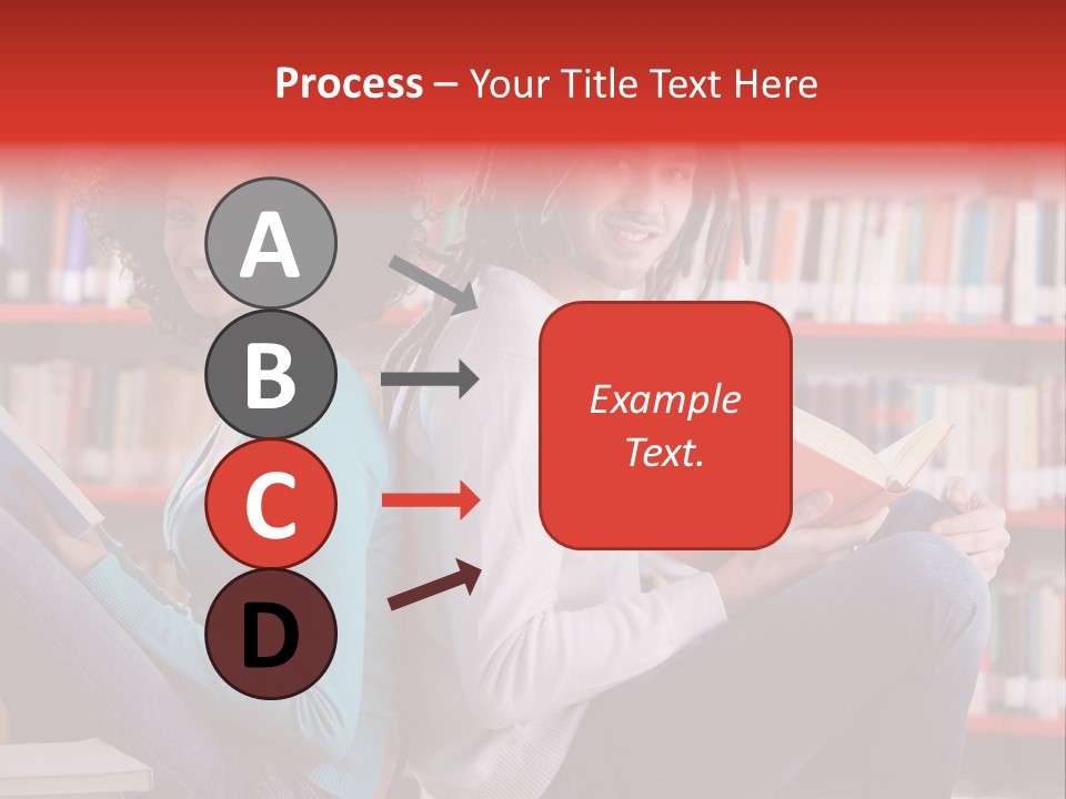 Library Male African Descent PowerPoint Template