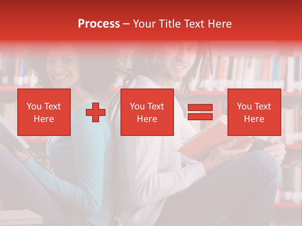 Library Male African Descent PowerPoint Template