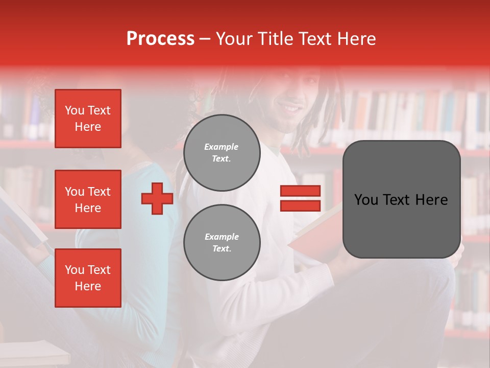 Library Male African Descent PowerPoint Template