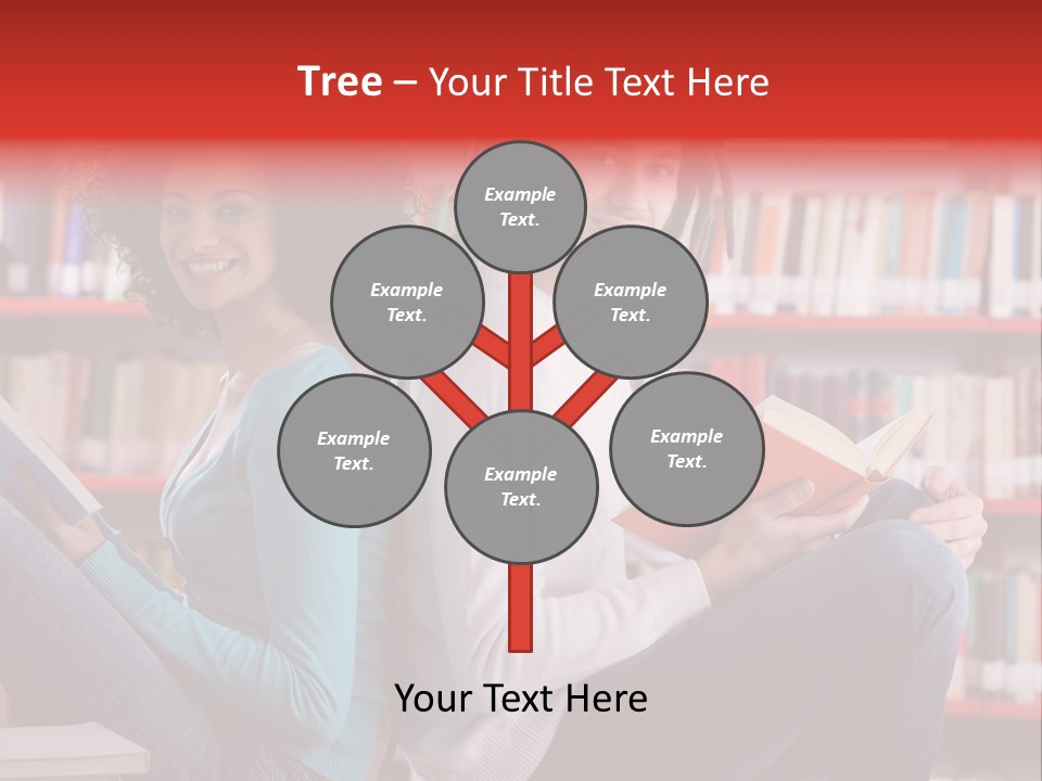 Library Male African Descent PowerPoint Template