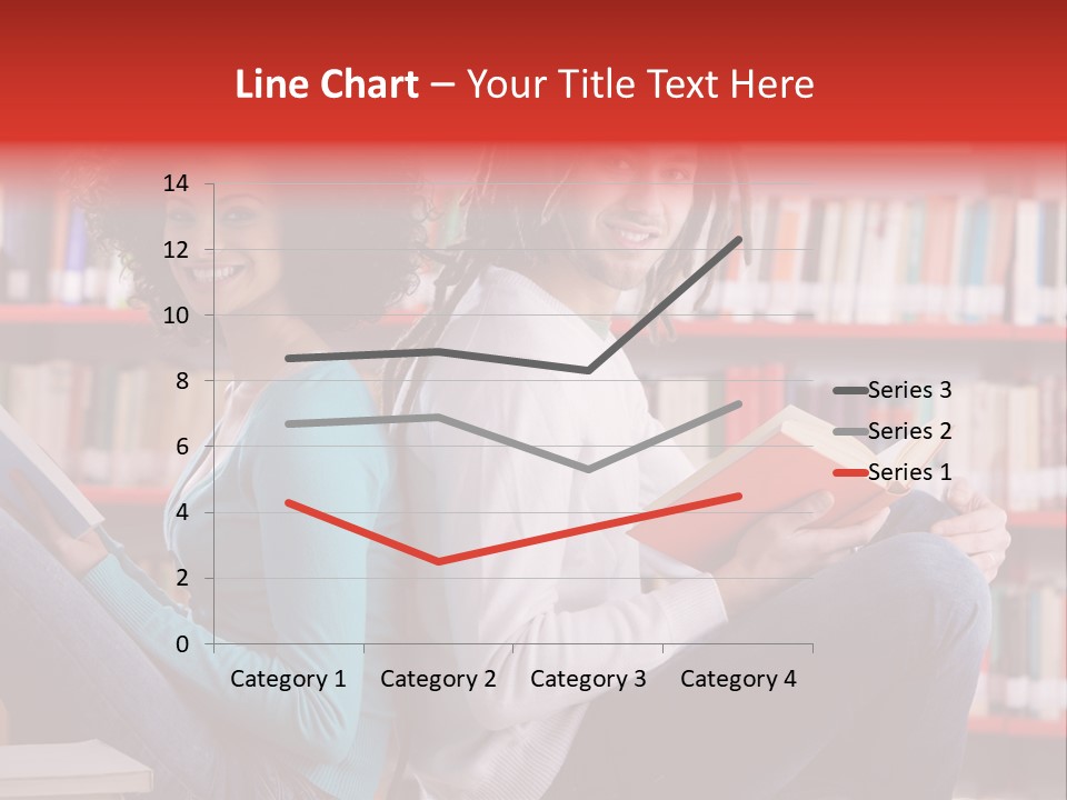 Library Male African Descent PowerPoint Template