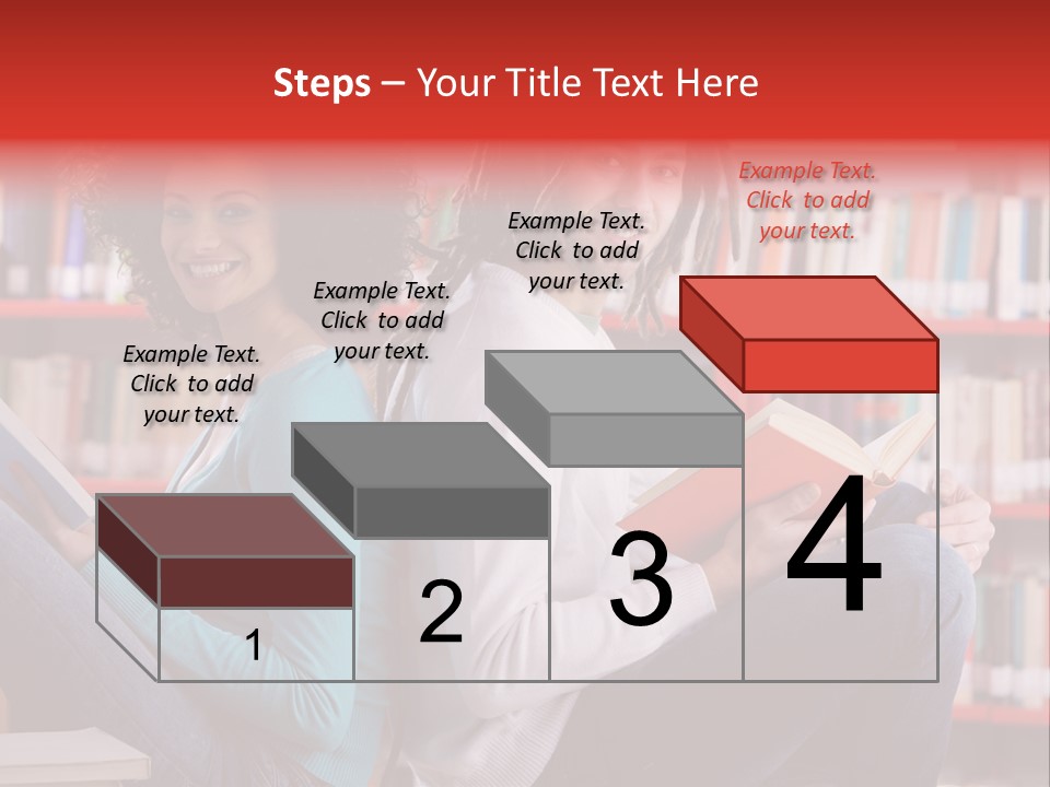 Library Male African Descent PowerPoint Template