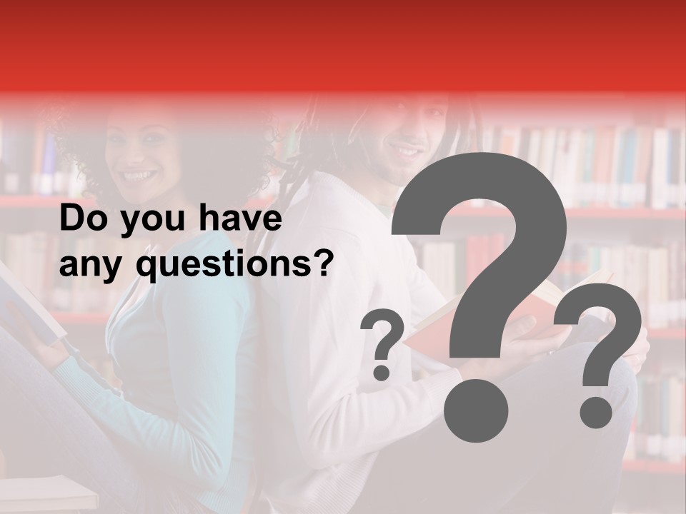 Library Male African Descent PowerPoint Template