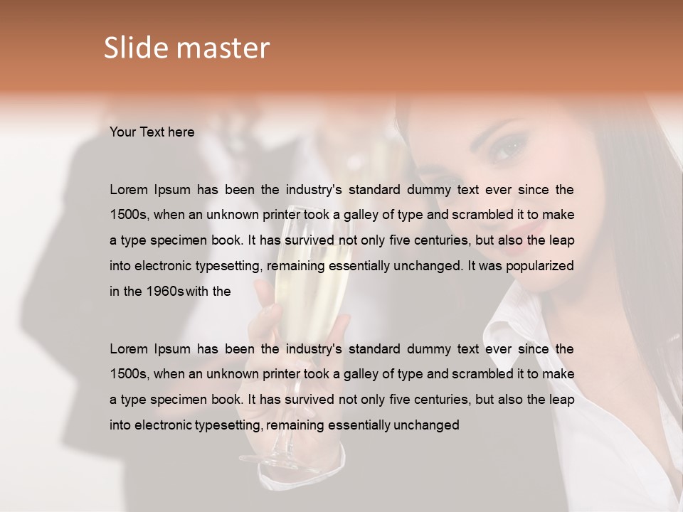 Drink Female Happiness PowerPoint Template