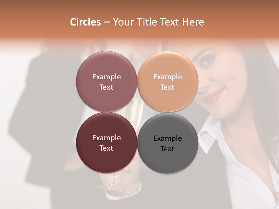 Drink Female Happiness PowerPoint Template