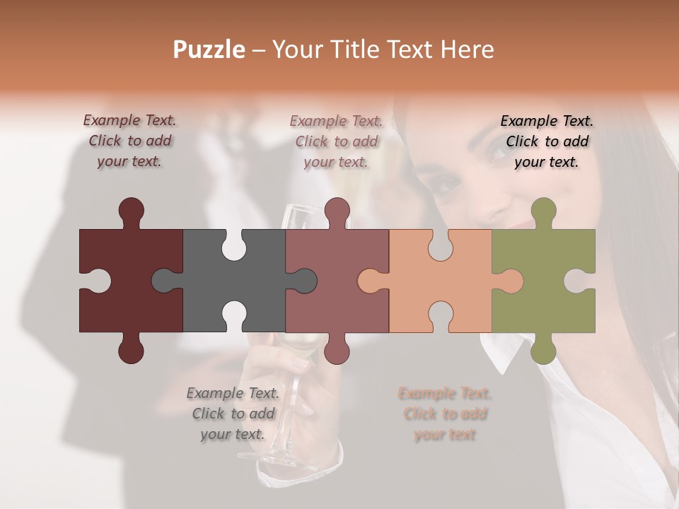 Drink Female Happiness PowerPoint Template