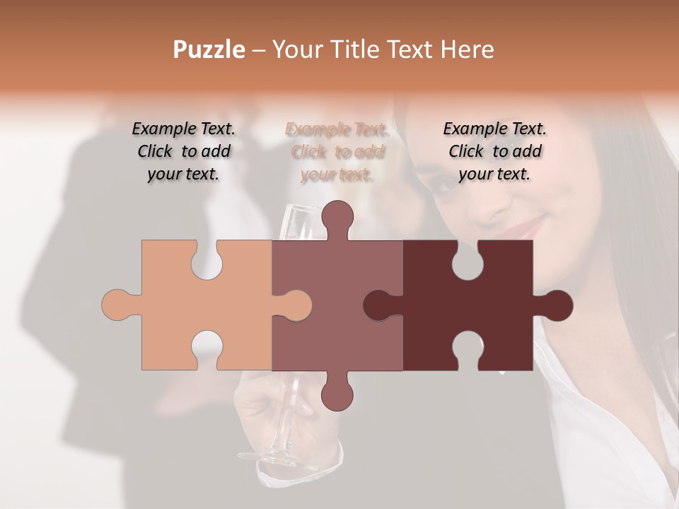 Drink Female Happiness PowerPoint Template