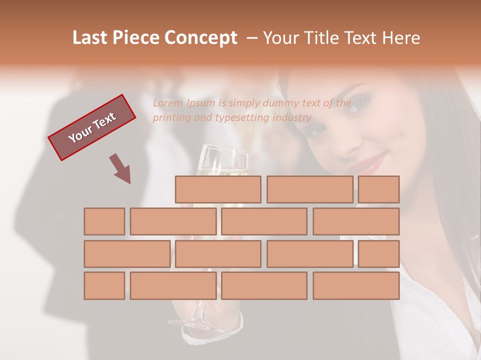 Drink Female Happiness PowerPoint Template