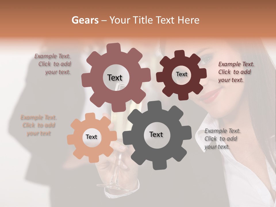 Drink Female Happiness PowerPoint Template