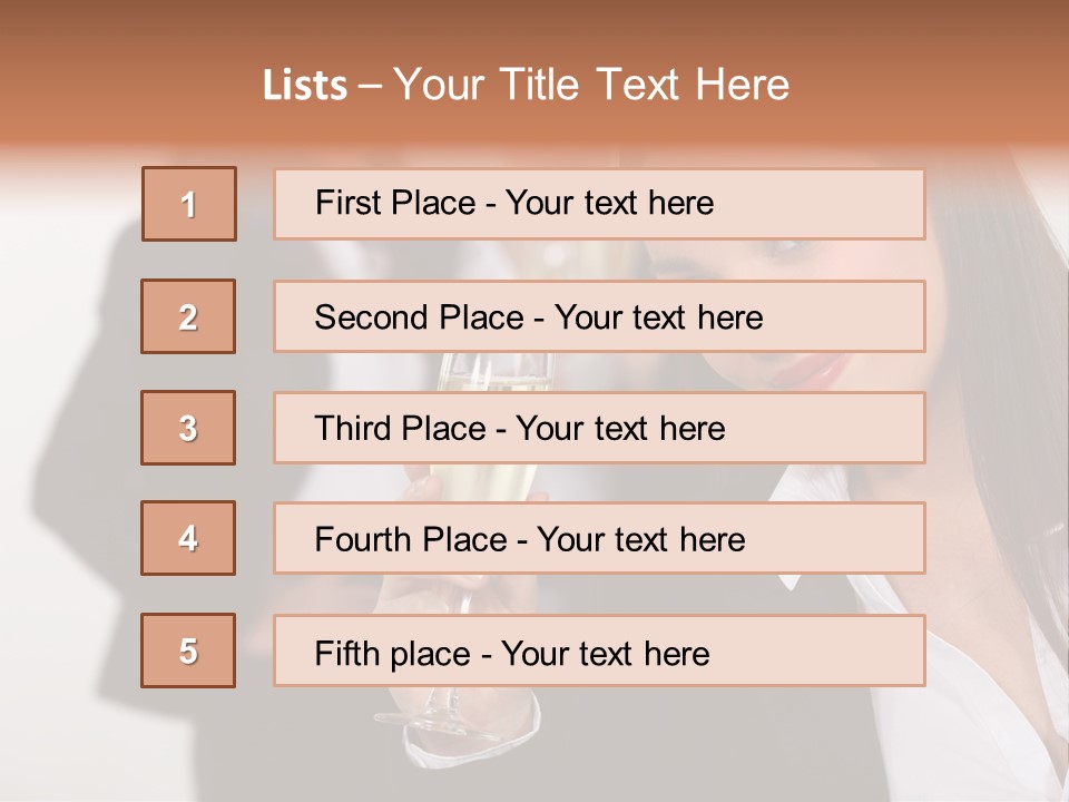Drink Female Happiness PowerPoint Template