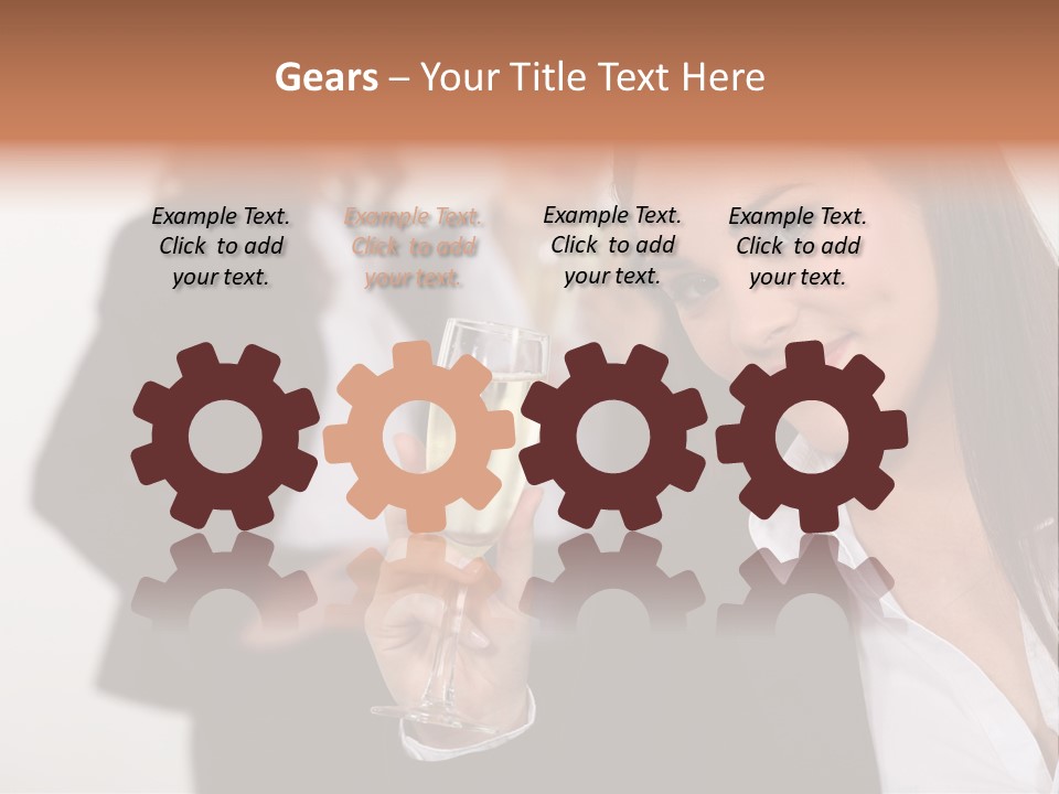 Drink Female Happiness PowerPoint Template