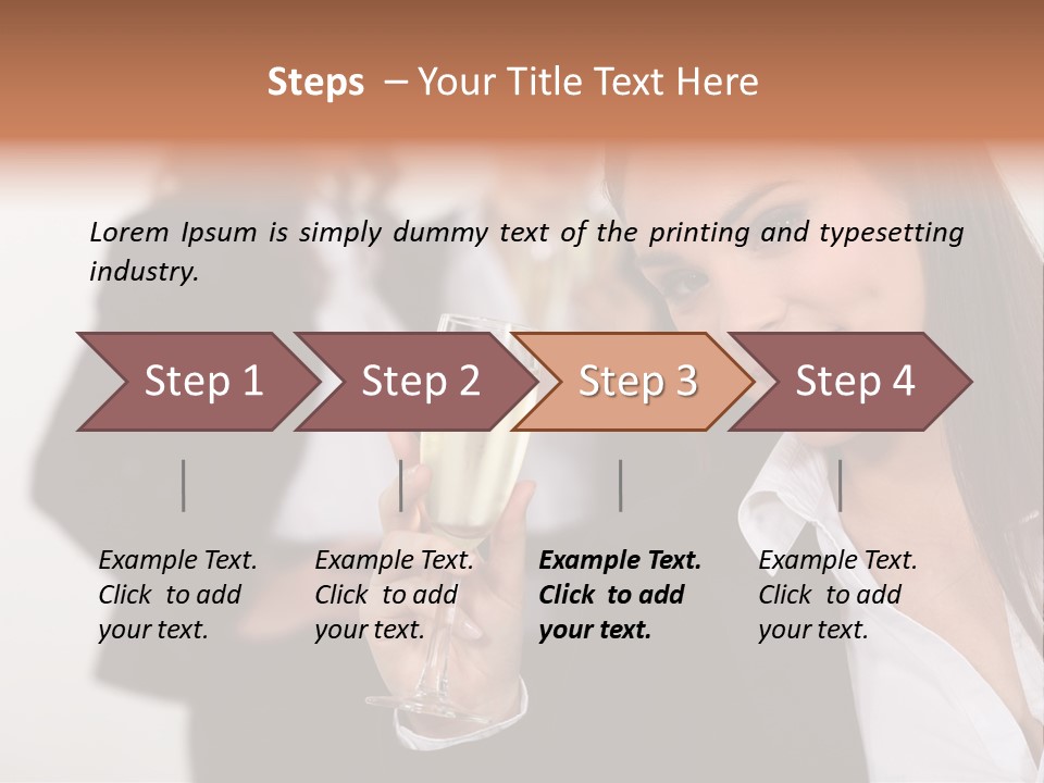 Drink Female Happiness PowerPoint Template