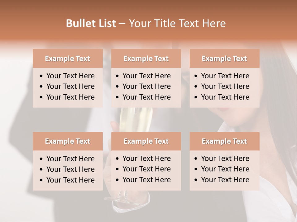 Drink Female Happiness PowerPoint Template