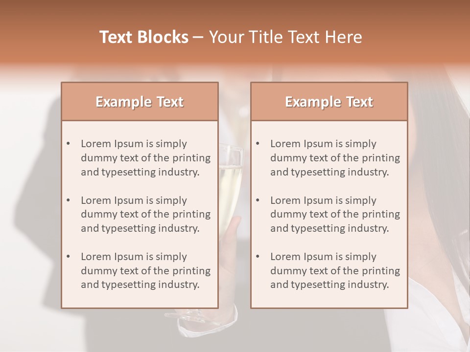 Drink Female Happiness PowerPoint Template