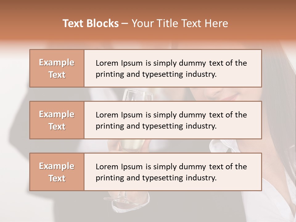 Drink Female Happiness PowerPoint Template