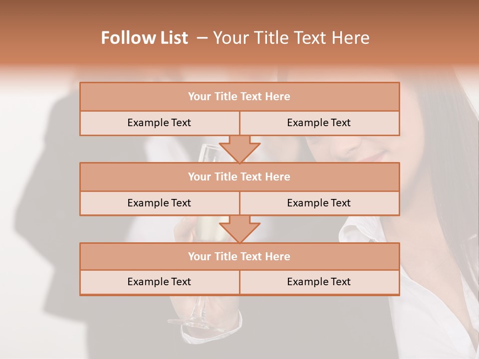 Drink Female Happiness PowerPoint Template