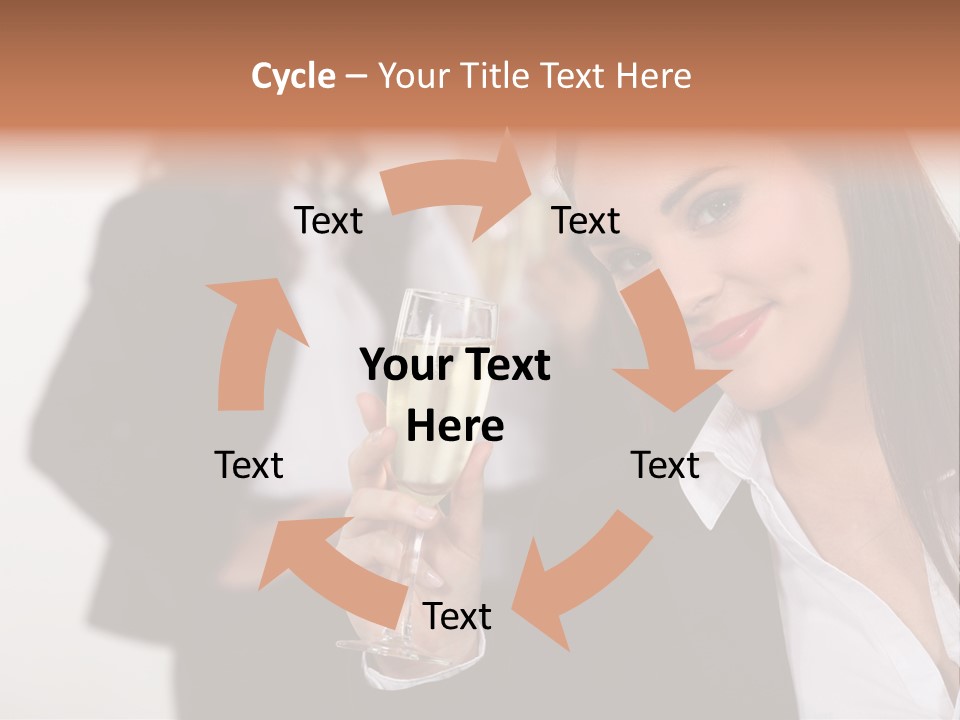 Drink Female Happiness PowerPoint Template