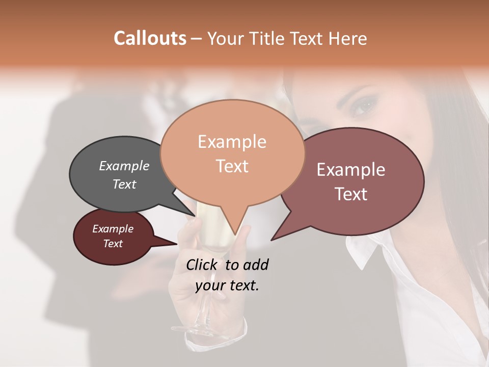 Drink Female Happiness PowerPoint Template